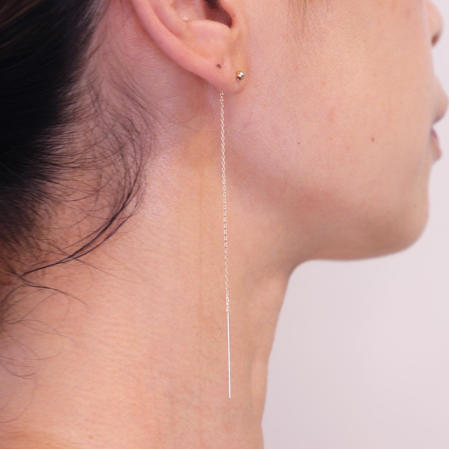 Chain Pierced earrings and rings
