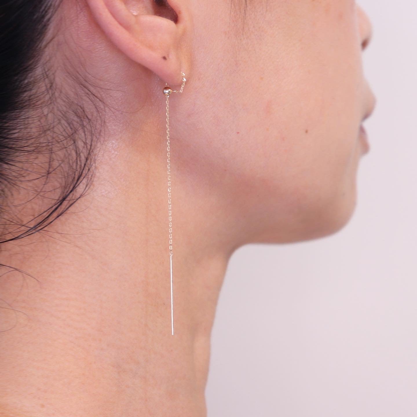 Chain Pierced earrings and rings