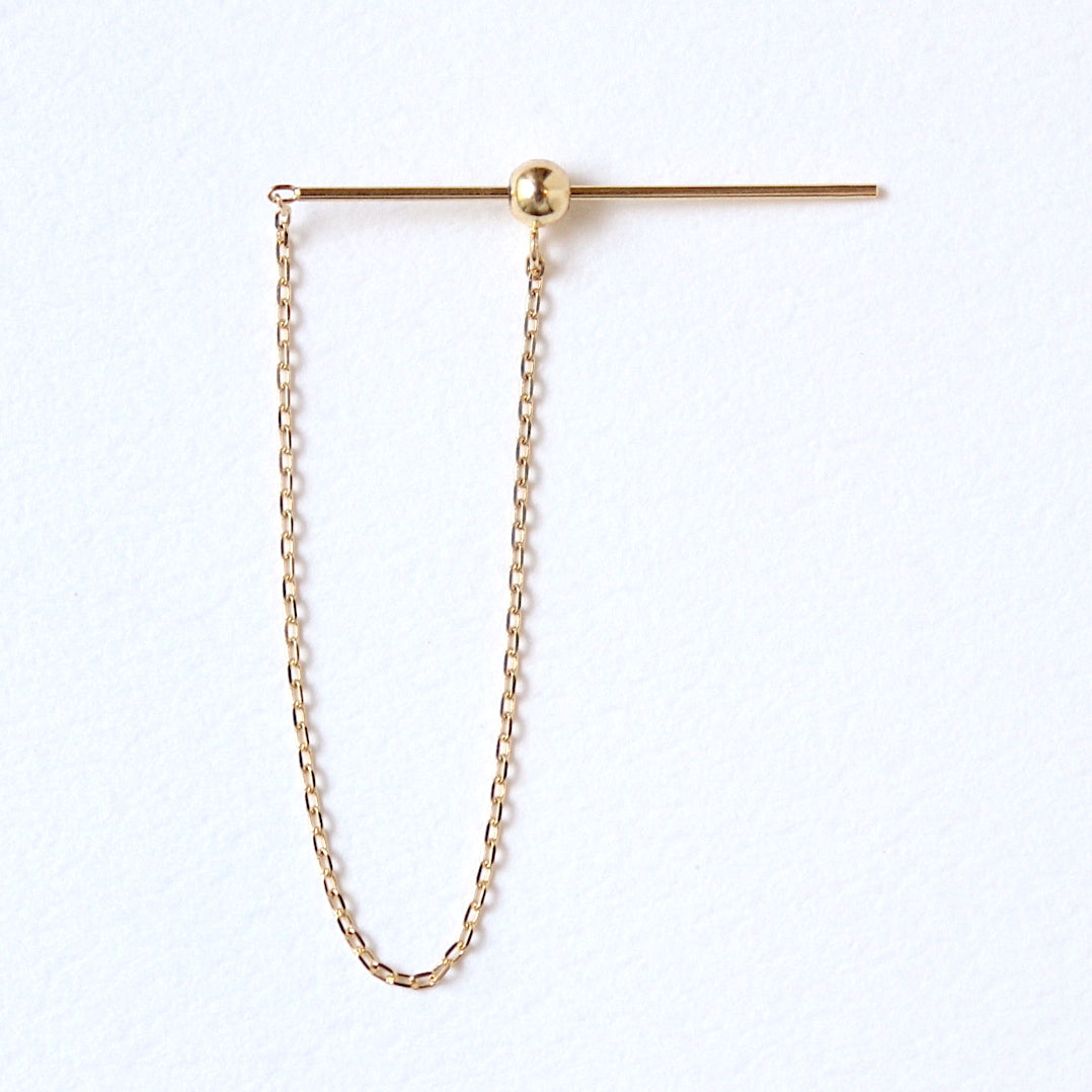 Chain Pierced earrings and rings