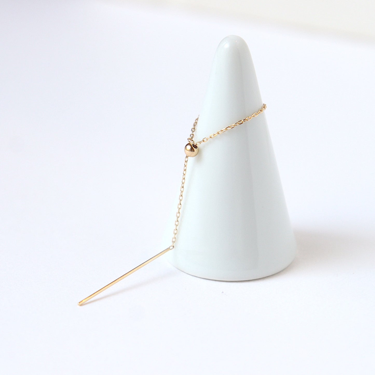 Chain Pierced earrings and rings