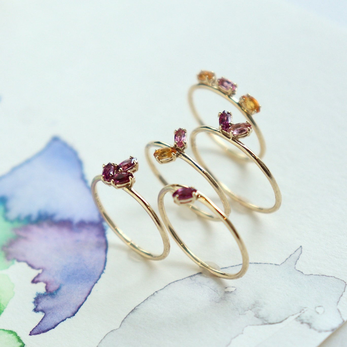 HA Ring サンツブ/Rhodolite Garnet