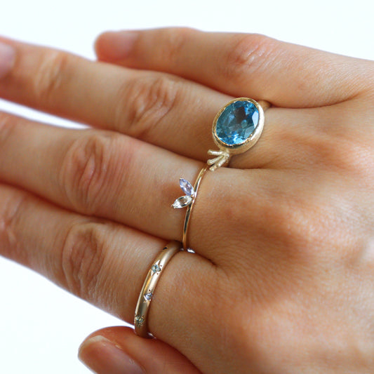MIA Ring /Swiss Blue Topaz