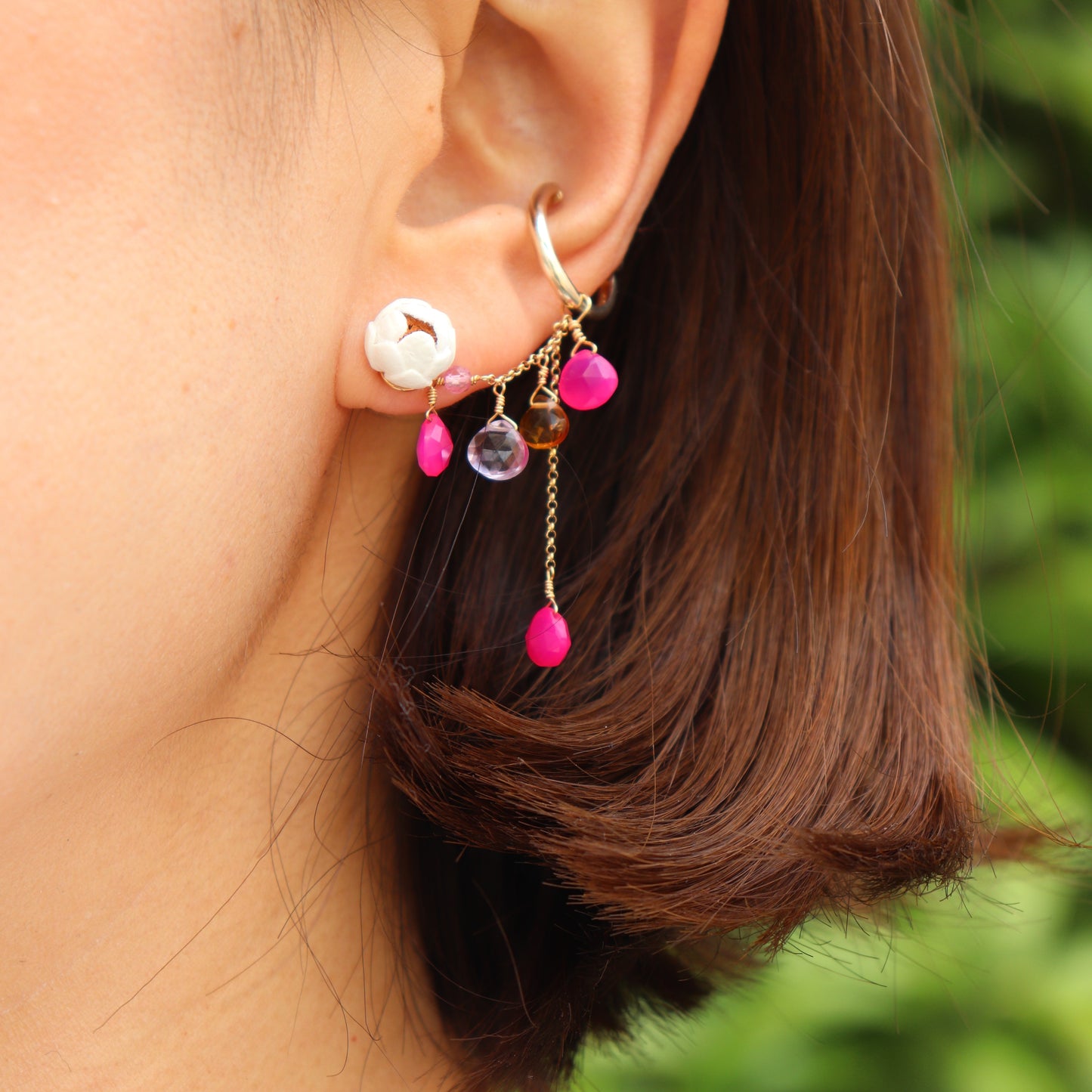 2way Stone Charm Short/Long /2Colors