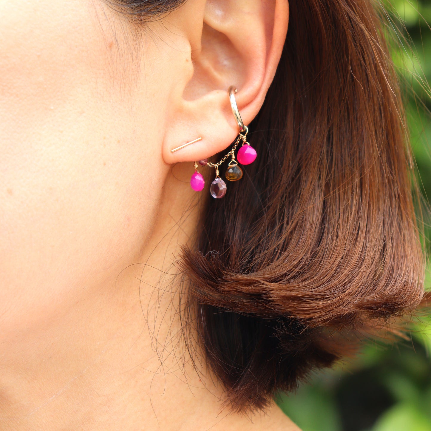 2way Stone Charm Short/Long /2Colors