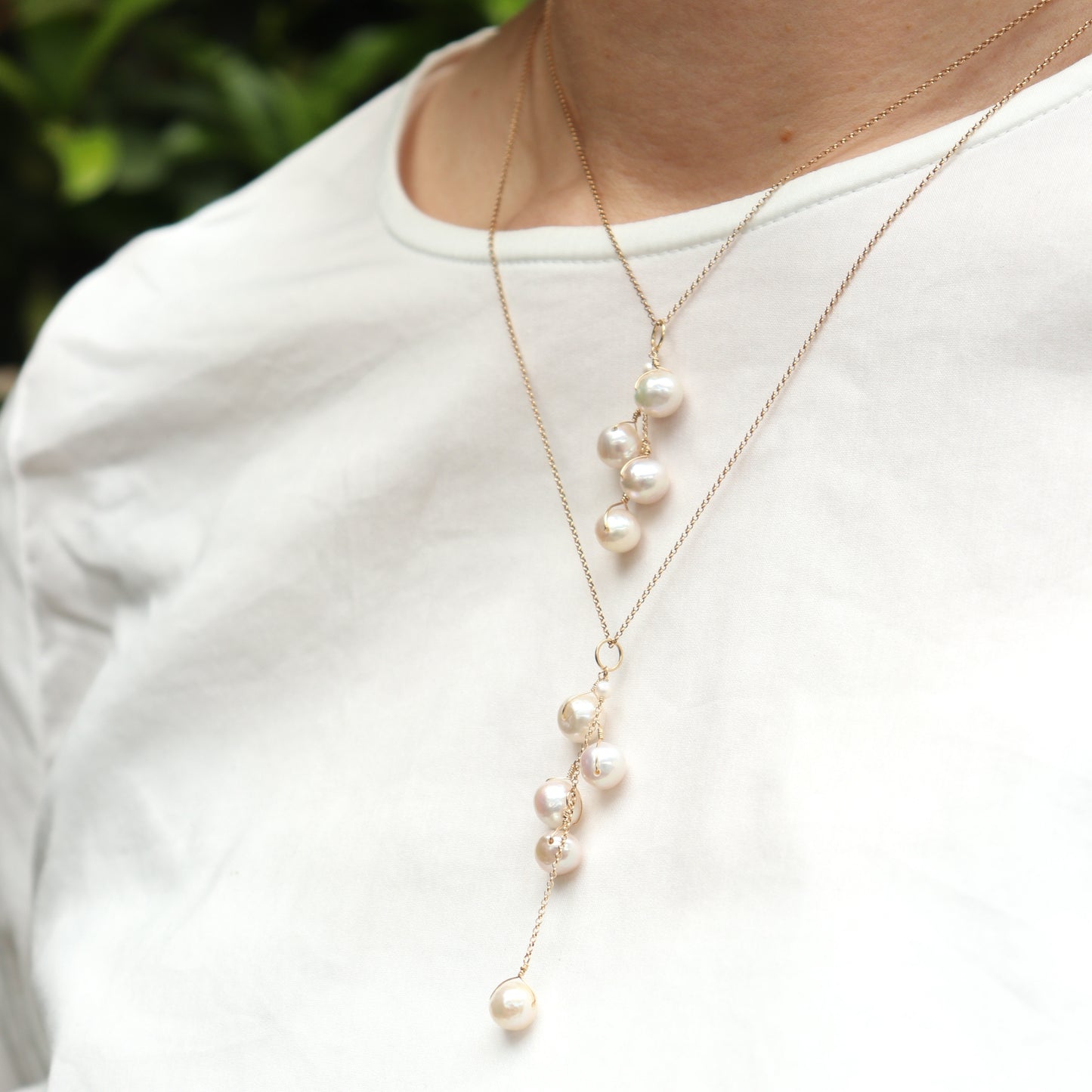 2way Stone Charm Short/Long /2Colors