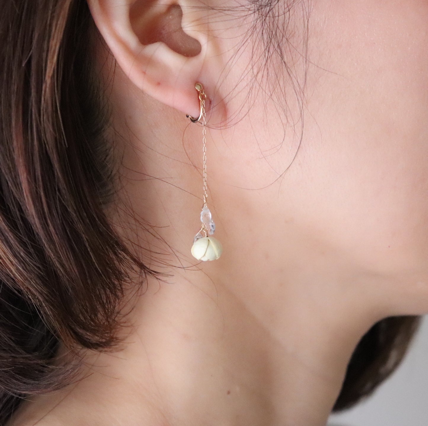 Tsubomi Drop Earrings/2Colors