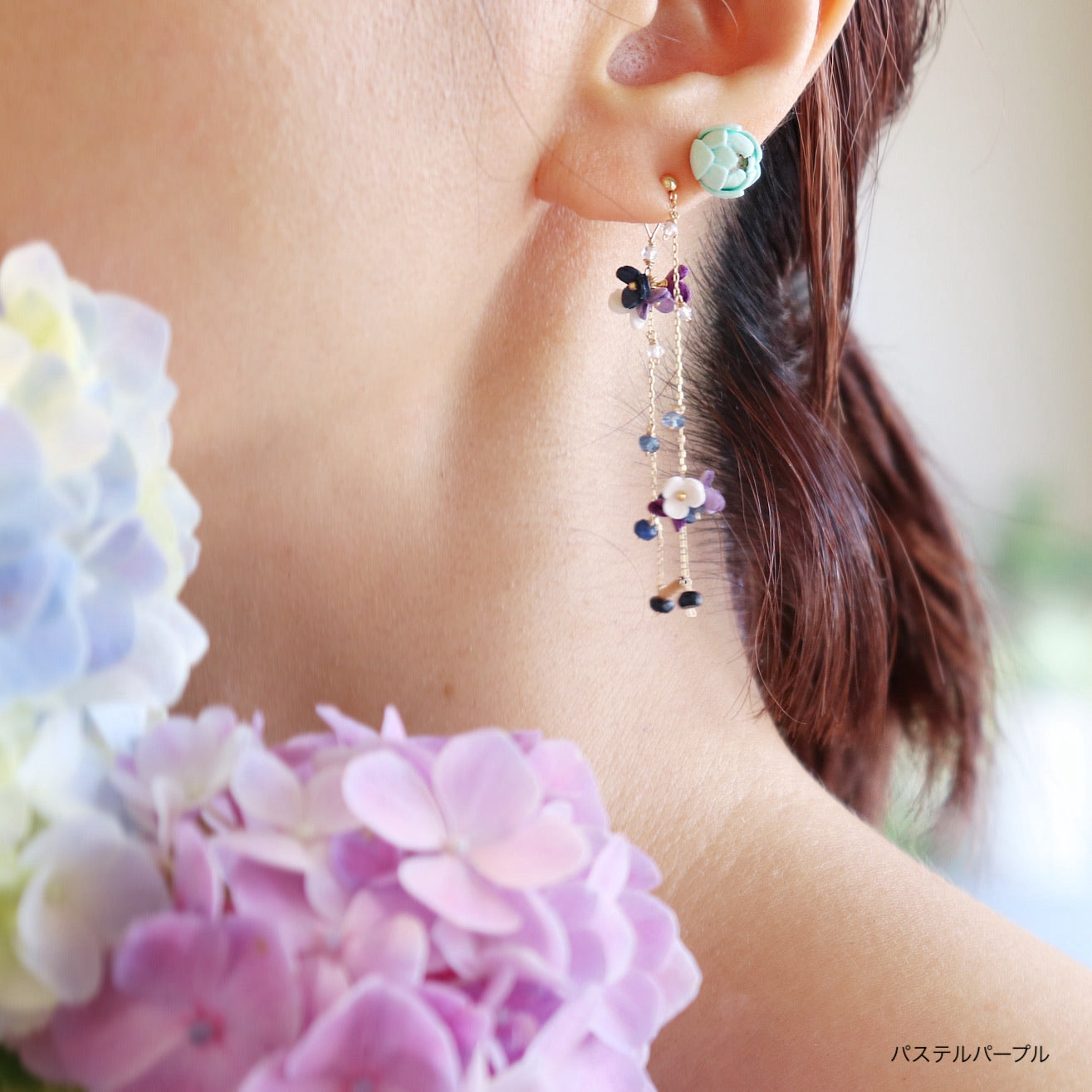 Tsubomi Pierced Earrings Flower Only/8Colors