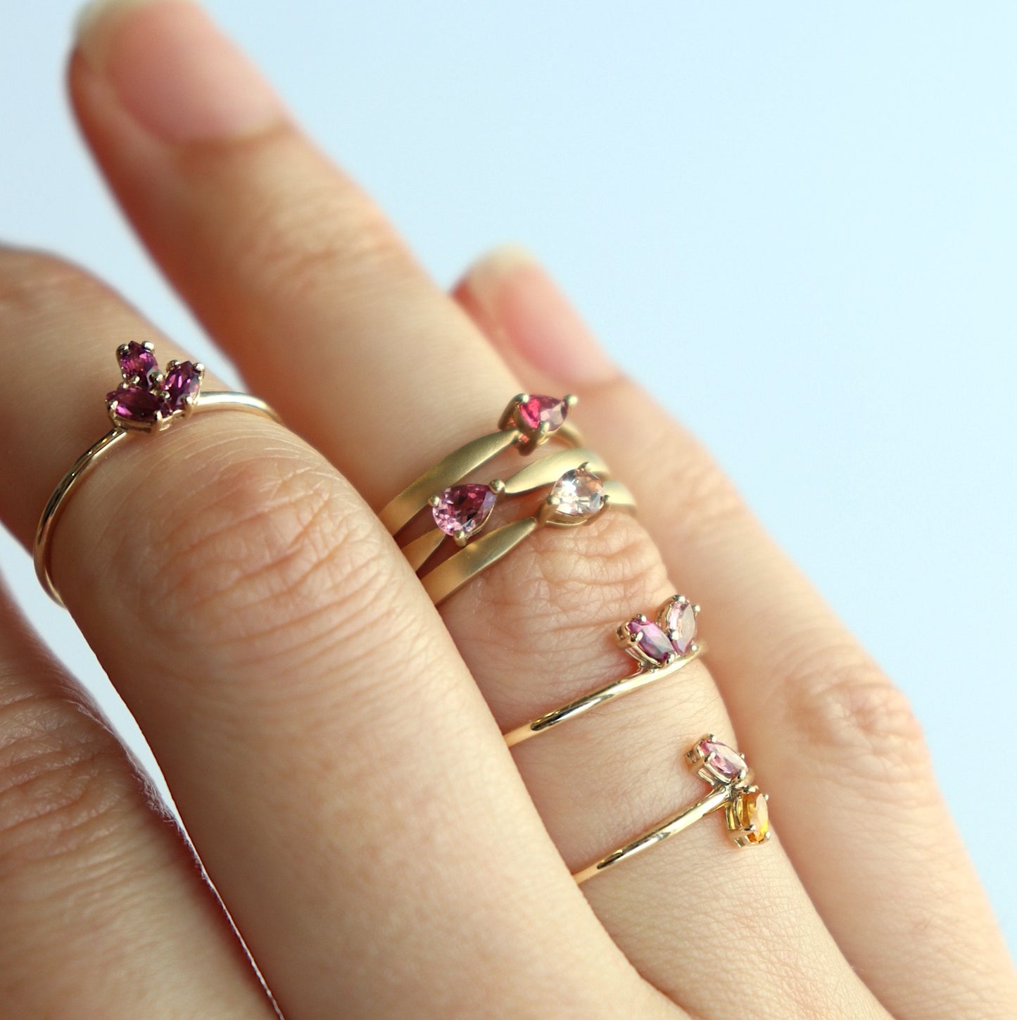 HA Ring フタツブUD/Pink Tourmaline , Ctrine