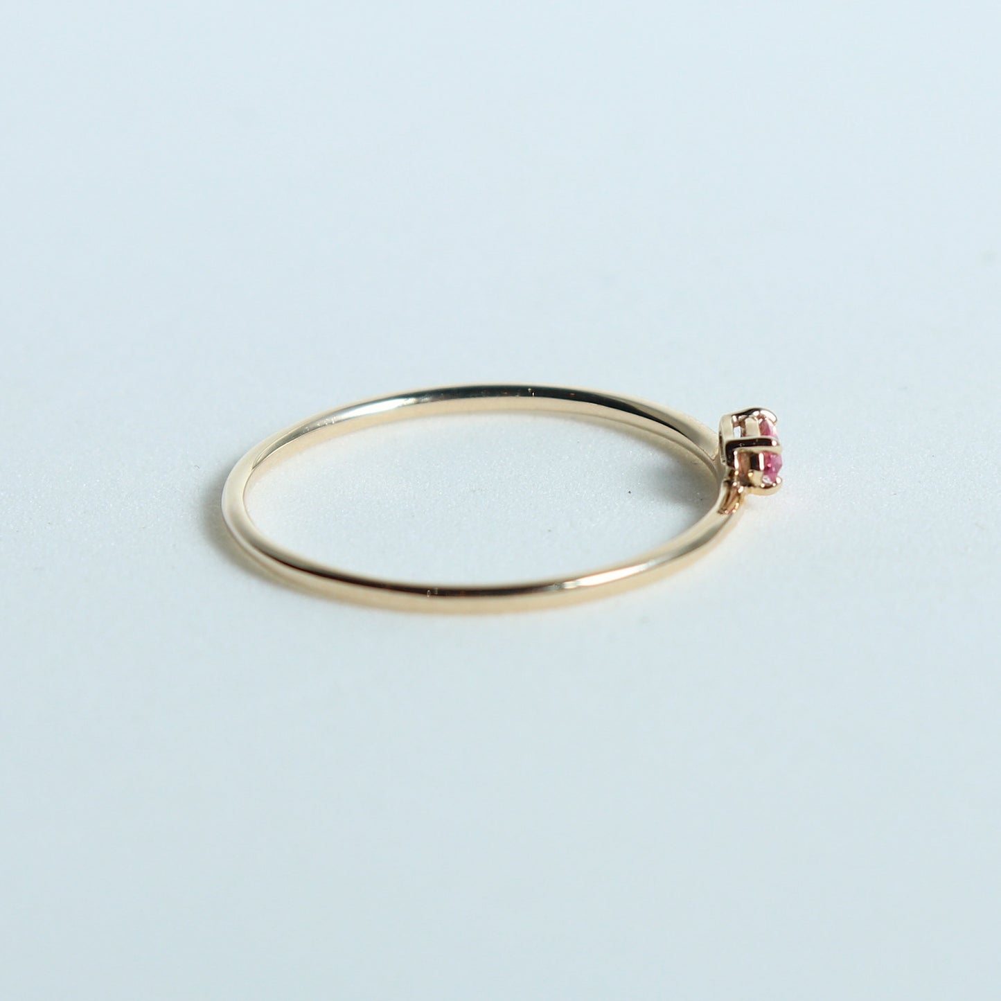 HA Ring Hitotsubu taira/Pink Tourmaline