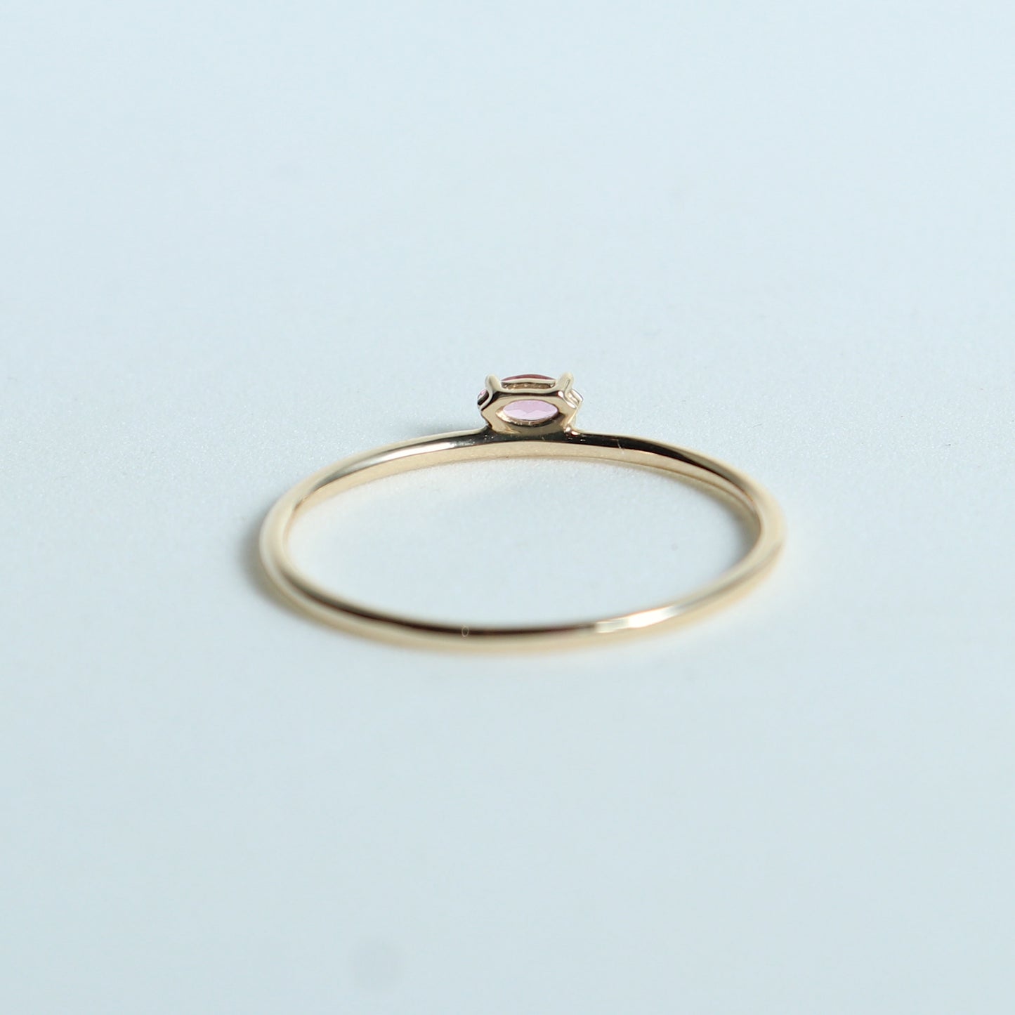 HA Ring Hitotsubu taira/Pink Tourmaline