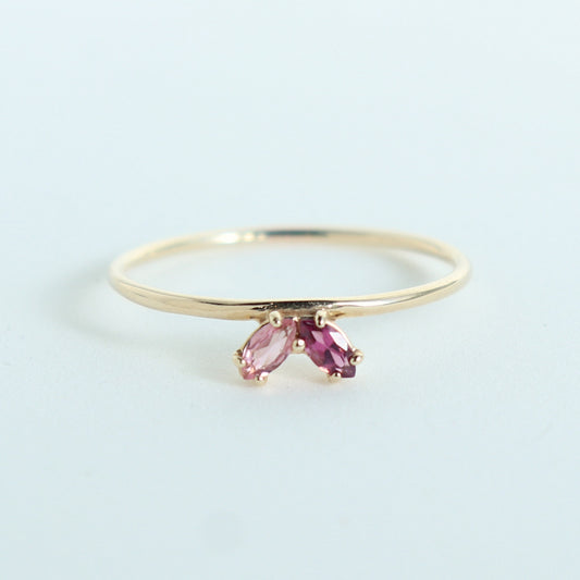 HA Ring LR/Pink Tourmaline, Rhodolite Garnet