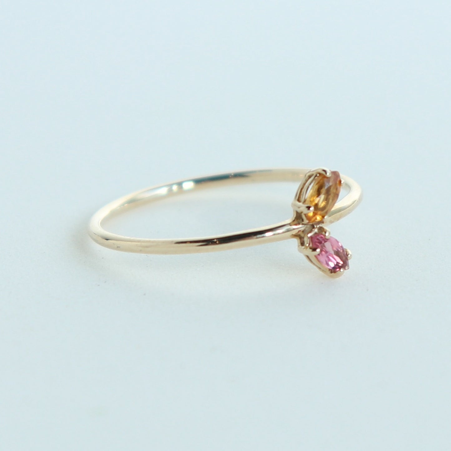 HA Ring フタツブUD/Pink Tourmaline , Ctrine