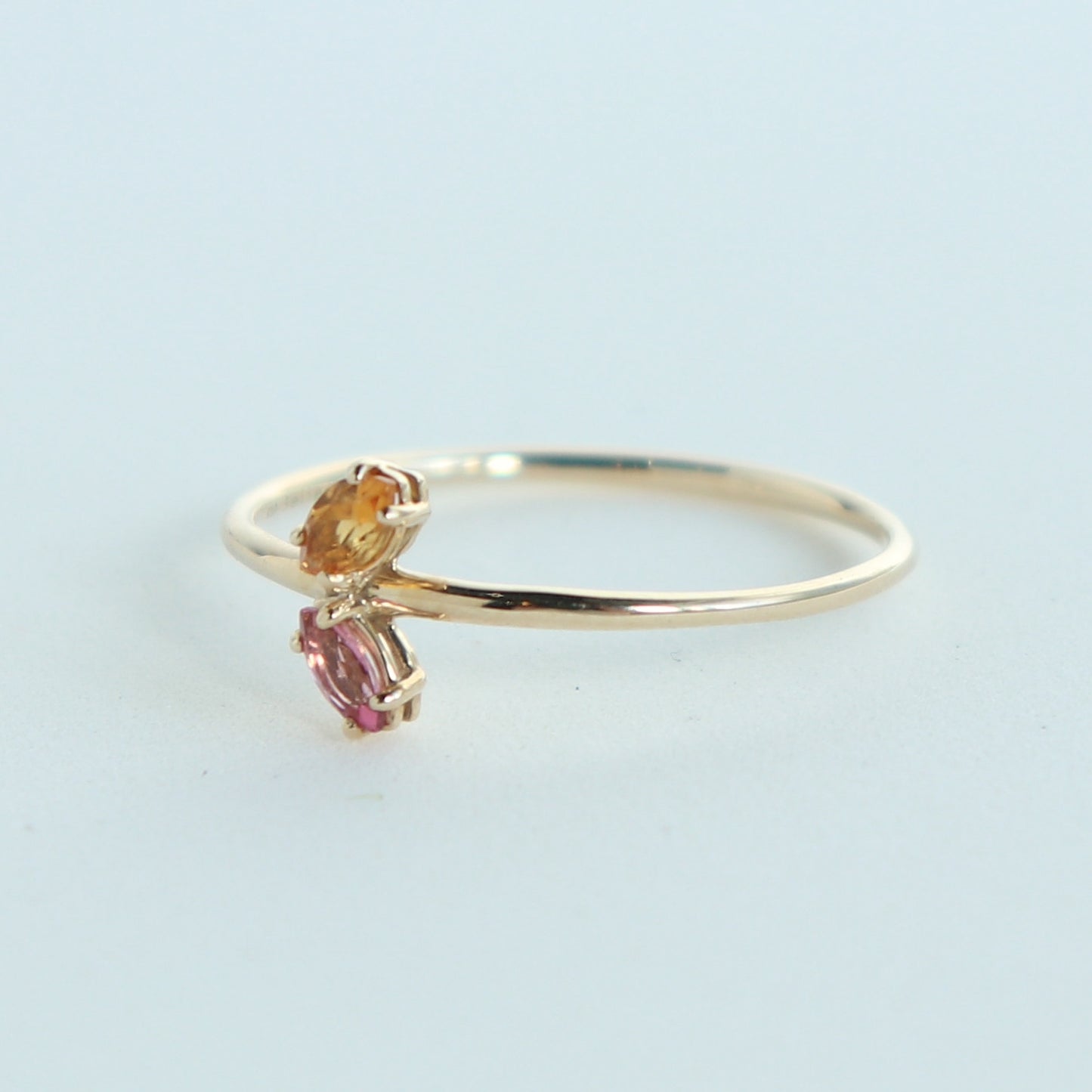 HA Ring フタツブUD/Pink Tourmaline , Ctrine