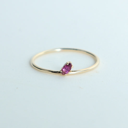 HA Ring ヒトツブナナメ/Rhodolite Garnet