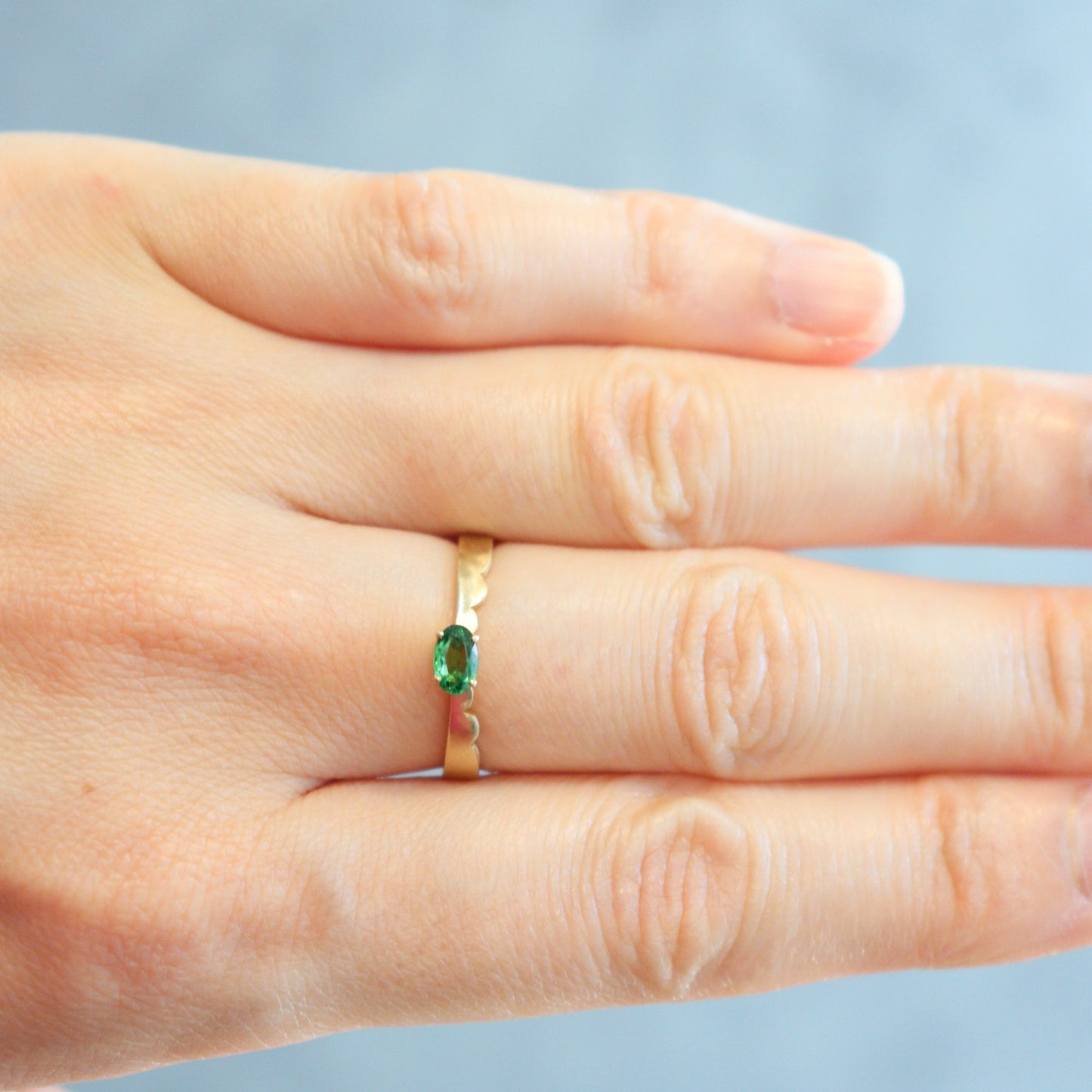 MOKO Ring /Green Garnet