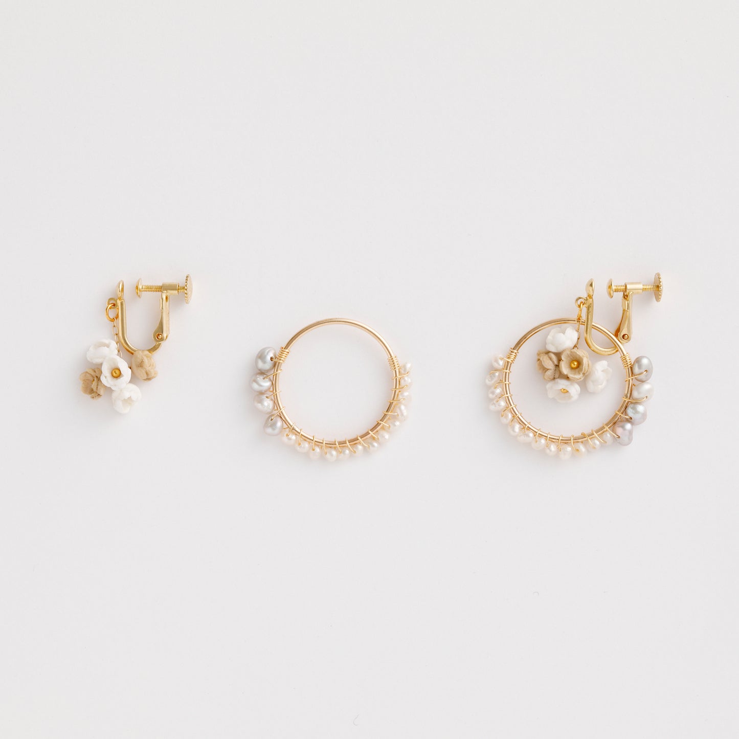 Nano Ring Pierced Earrings/2 Colors