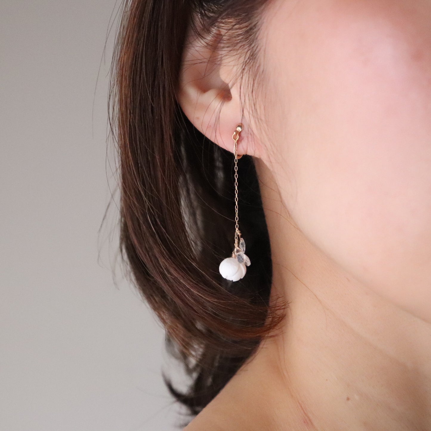 Tsubomi Drop Earrings/2Colors