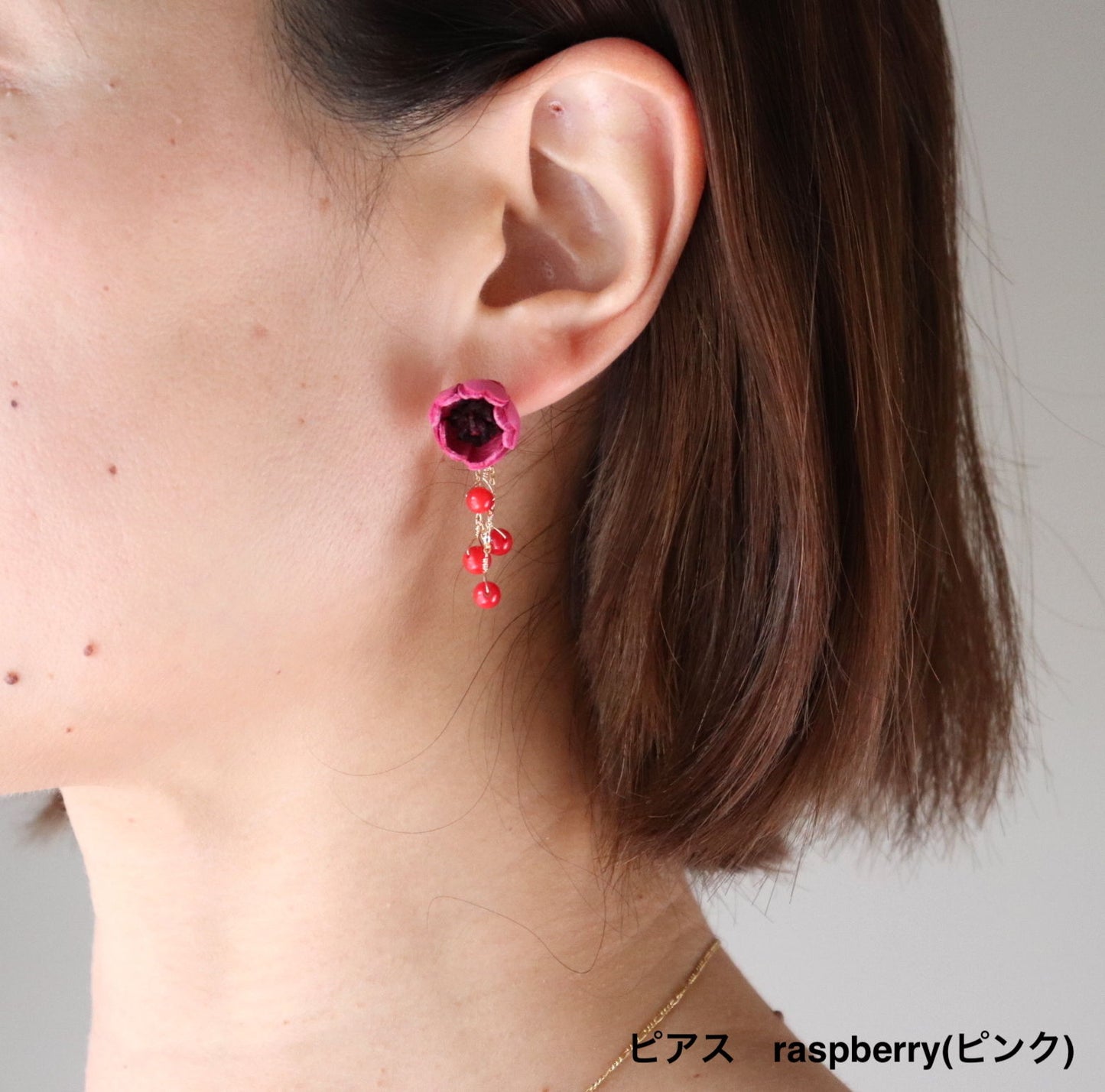 AKANE ピアス/イヤリング サンゴ/2Colors