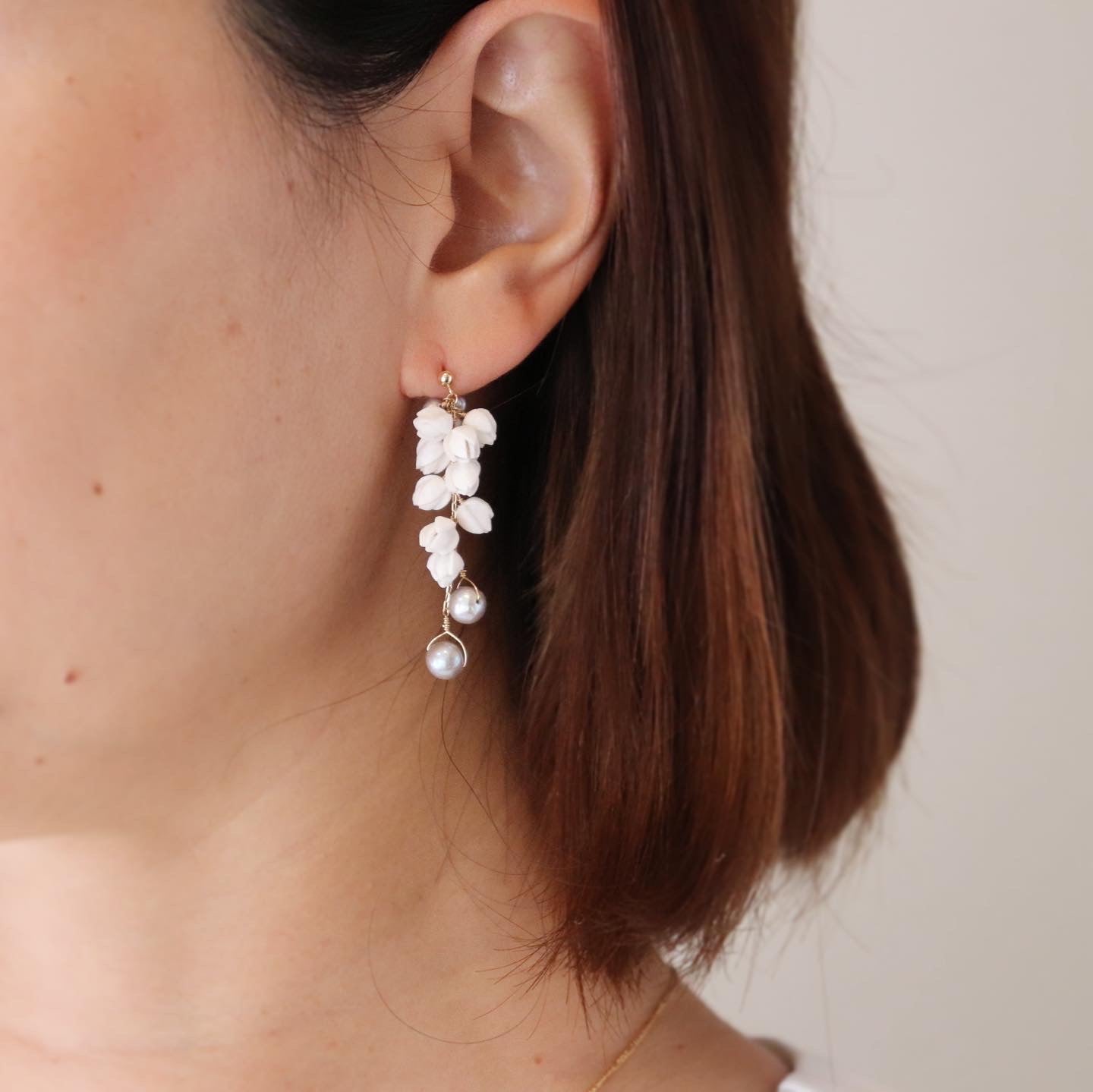 Snow Drop Fusa Earrings