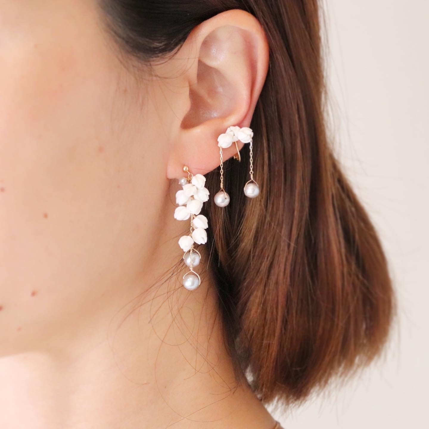 Snow Drop Fusa Earrings