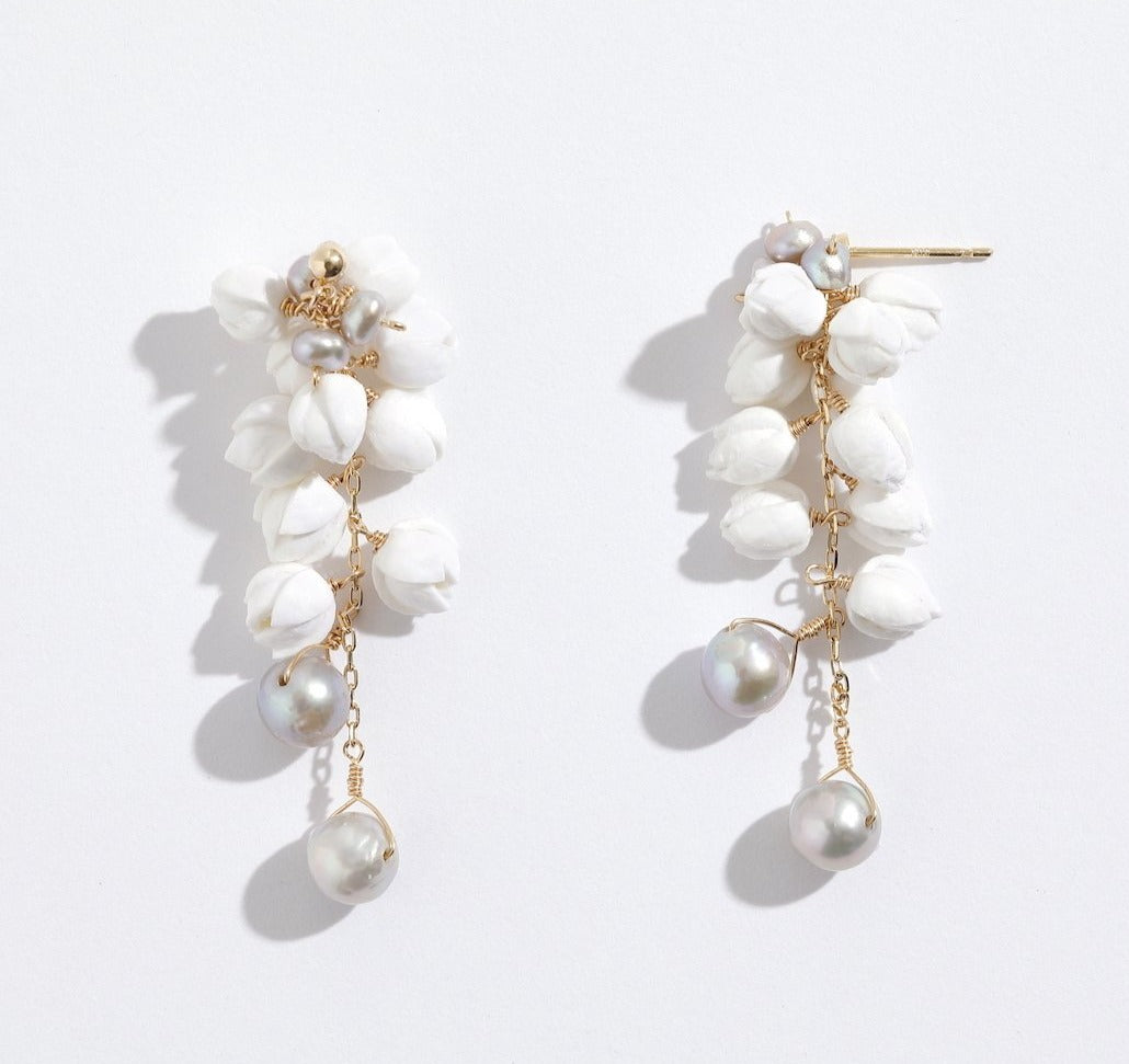 Snow Drop Fusa Earrings