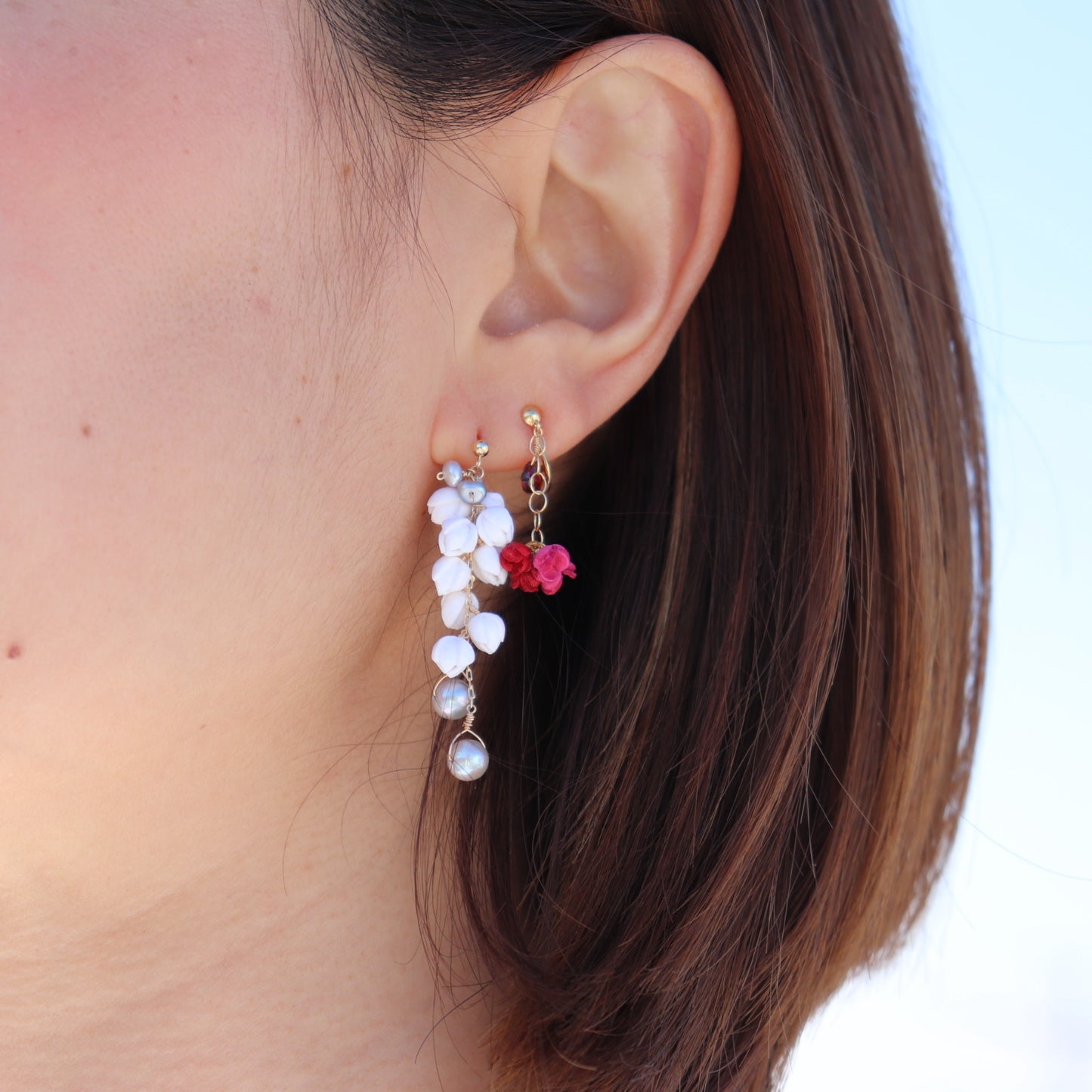 Snow Drop Fusa Earrings