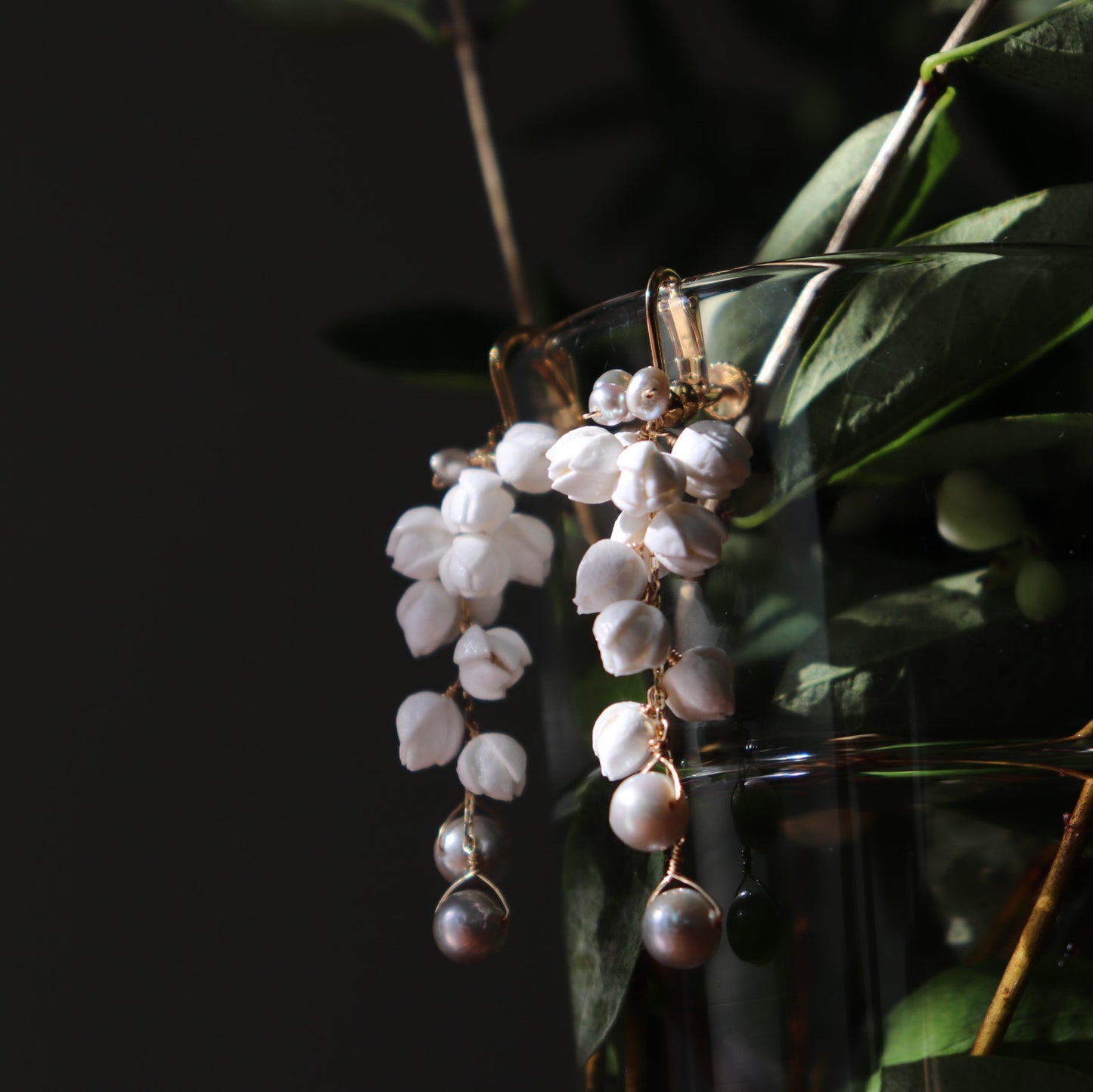 Snow Drop Fusa Earrings