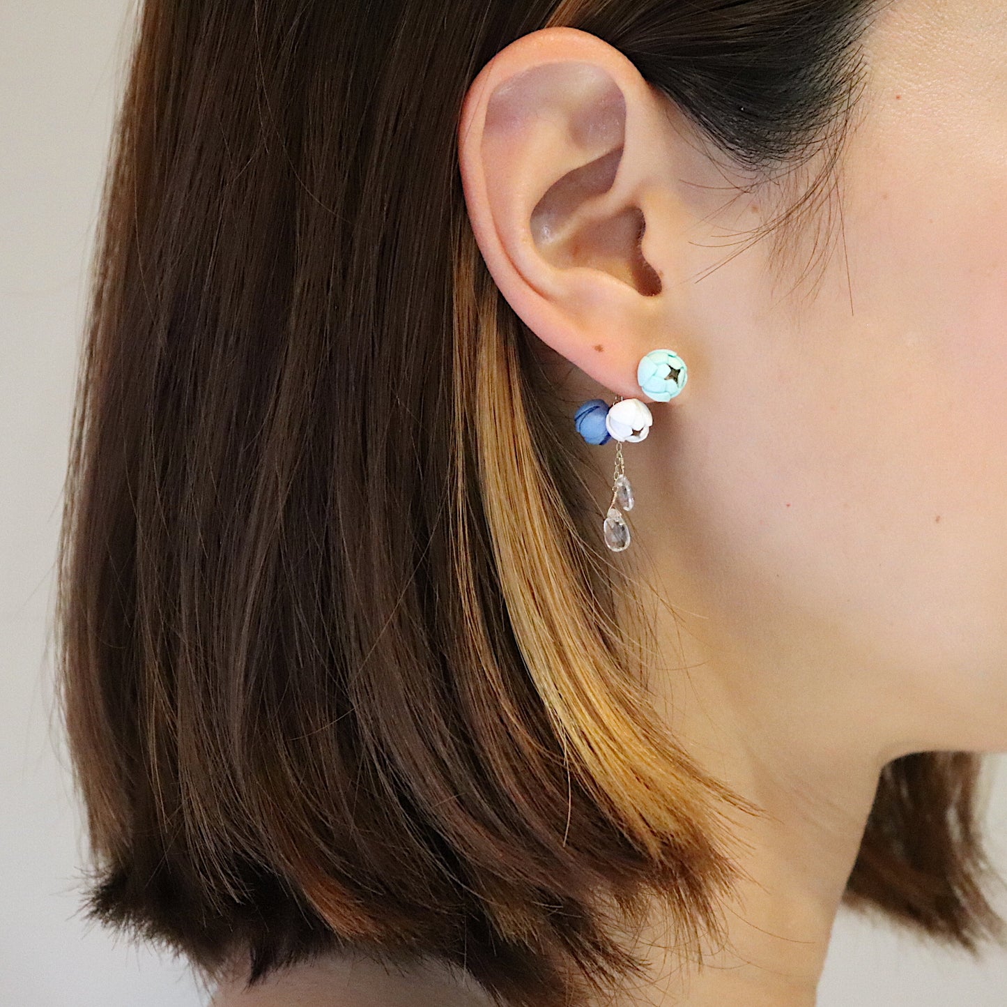 Marine Tsubomi Pierced earrings